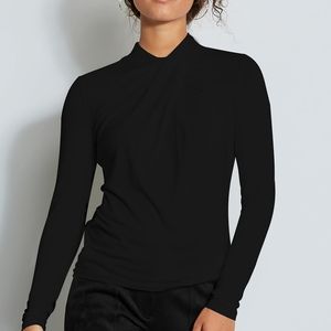 Elie Tahari Long Sleeve Twist Knit Top XS